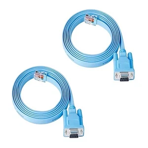 Original Cisco DTech DB9 RJ45 Kabel 1,8 m - blau - 72-3383-01 - Doppelpack - Bild 1 von 4