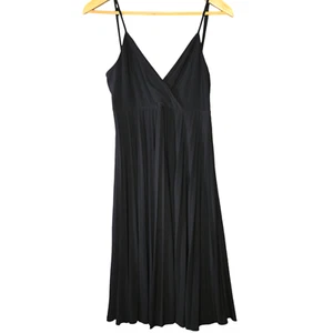 Max and Cleo Womens Black Dress Size Medium Babydoll Pleated Witchy Goth - Picture 1 of 6