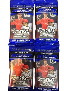 2021 Panini Mosaic MLB Baseball Cello Card Value Pack, Factory Sealed (Qty: 4) - Bild 1 von 5