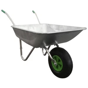 Large Galvanized Steel Wheelbarrow Garden Wheel Trolley Barrow Cart Trailer Tyre - Picture 1 of 1
