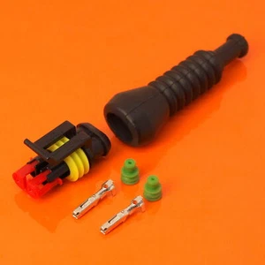 Ducati 2 Way Fan Connector Plug Kit to Fit Fan Side With Terminals, Seals & Boot - Picture 1 of 5