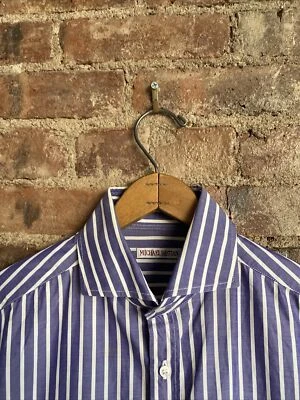 Michael Bastian Men’s Shirt, Sz  15.75/40 Medium Blue/White Stripe  Italy - Image 1 of 4
