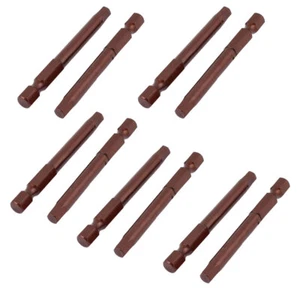 1/4" Hex Shank 5mm Hexagon Tip Magnetic Screwdriver Bits 65mm Long 10pcs - Picture 1 of 2