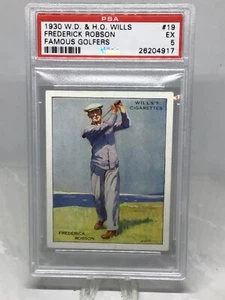 1930 Wills Famous Golfers #19 Frederick Robson PSA 5 - Foto 1 di 2