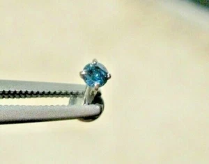 2.51mm 100% BLUE DIAMOND LABRET,CERTIFICATE LIP, EAR 1/4",5/16",3/8",7/16,1/2 - Picture 1 of 9