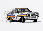 A3 Ford Escort MK2 Rothmans World Rally Car Wall Poster Art Picture Print