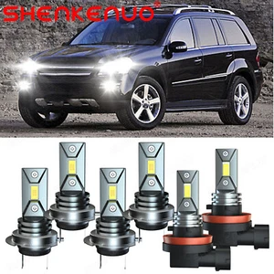 6x H7 H7 H11 LED Headlight Hi/Lo+Fog Light For Benz GL450 07-2012 E320 2008-2009 - Foto 1 di 18