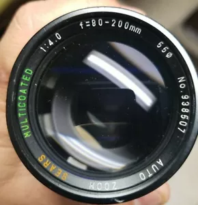 Sears Auto Zoom MultiCoated 1:4.0 f=80-200mm 55mm No. 938507 - Picture 1 of 6