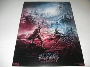Póster de Star Wars EL ASCENSO DE SKYWALKER AMC IMAX #1 Semana 1 Rey vs Kylo Ren NUEVO - Imagen 1 de 1