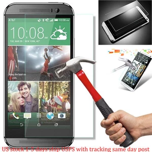 TEMPERED GLASS SCREEN PROTECTOR For HTC One M8 USA - Picture 1 of 4
