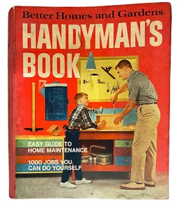 VINTAGE 1970 BETTER HOMES AND GARDENS HANDYMAN'S BOOK RED DIY NOTEBOOK BINDER - Picture 1 of 6