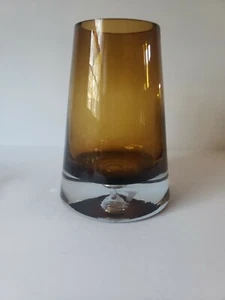 Vintage Art Glass Vase Yellow Gold Color heavy over 3lb - Picture 1 of 12