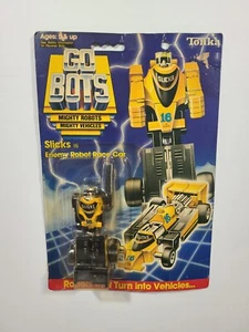 Go Bots SLICKS Enemy Robot Racecar # 16 Race Car MOC Tonka 1985 NEW - Picture 1 of 17