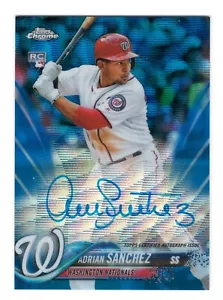 2018 Topps Chrome Adrian Sanchez Rookie Auto Blue #'d /150 Nationals FREE SHIP!! - Picture 1 of 2