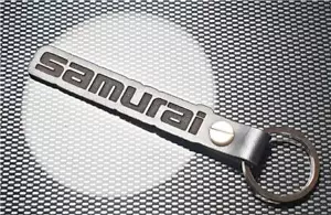 Jimny SAMURAI KEYRING BLACK LEATHER 4x4 JLX 1.3 SZ5 ALL GRIP Rhino OL - Picture 1 of 8