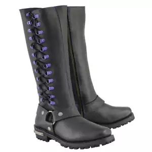 Milwaukee Leather 9366 Damen 14 Zoll Leder Harness Motorrad Reitstiefel - Bild 1 von 11
