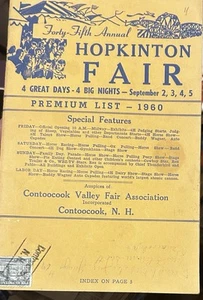 Hopkinton Massachusetts Fair 1960 Premium List 50+ Pages Souvenir Program- Pics! - Picture 1 of 14