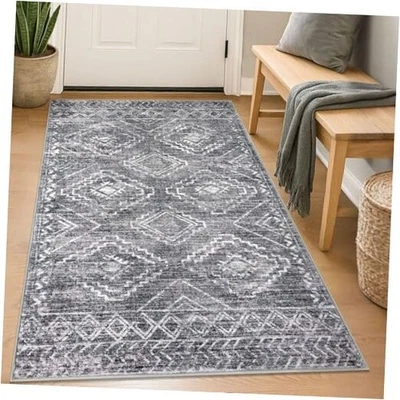  Alfombra de entrada boho alfombra de área 3x5 lavable antideslizante alfombras suaves para cocina  Foto 1 de 4