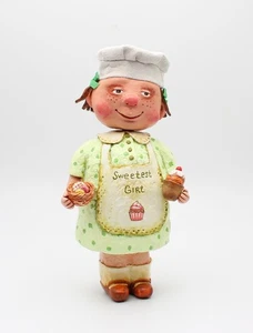OOAK Decorative handmade girl. Art doll. Whimsical Paper clay figurine - Picture 1 of 10