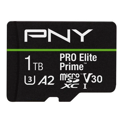 NEW PNY 1TB PRO Elite Prime C10 U3 V30 A2 microSDXC Flash Memory Card MICRO SSD