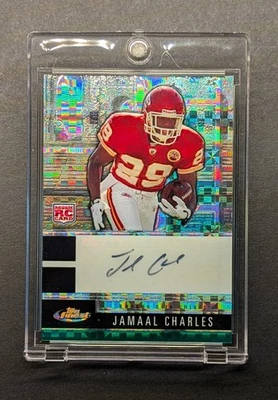 JAMAAL CHARLES Rookie Auto 2008 Topps Finest Green X-Fractor SP /20 RC - Image 1 of 4