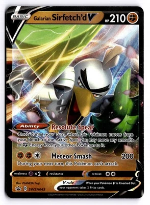 Galarian Sirfetch'd V Promo SWSH: Sword & Shield Promo Cards SWSH043 NM - Image 1 of 2