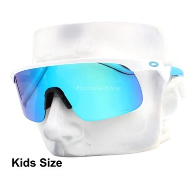 Gafas de sol Oakley Youth Fit OJ9010-0723 Resistor XS blanco azul espejo talla para niños Foto 1 de 4