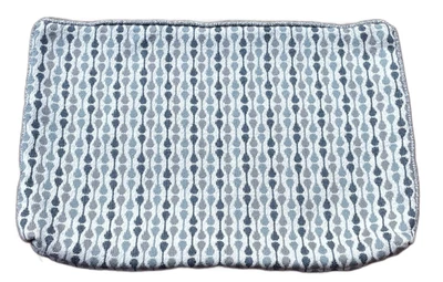 Lumbar pillow cover blue gray white pattern 21x14.5 zipper farmhouse coastal - Image 1 of 4