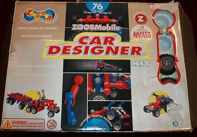 ZoobMobile Car Designer Kit Zoob Guide Book A B C 73 pcs Lot Toy Building - Image 1 of 4