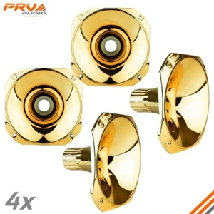 4x PRV Audio WGP14-25 Gold-S 1" Exit Waveguide 1in. Driver Screw-on Pro Car Horn - Picture 1 of 7