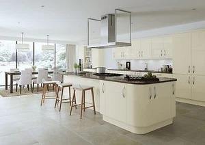 NEW HIGH GLOSS TURIN IVORY/CREAM kitchen doors and drawer fronts AVAILABLE NOW - Picture 1 of 1