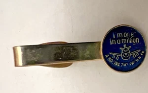Vintage Boeing 747 Passenger 1 In A Million Tie Clip Tie Barđź’— - Picture 1 of 5