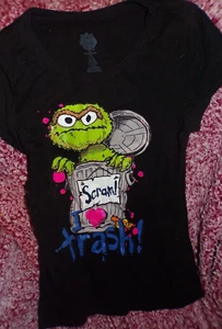 Sesame Street Oscar Grouch Size LG 11/13 Junior Teen black Glitter Women Girl - Picture 1 of 1