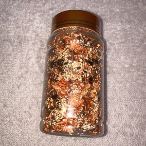 999 Copper FOIL LEAF FLAKES INVESTMENT LARGE BIG TUBE BOX JAR - Picture 1 of 6