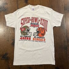 Vintage NFL 1989 San Francisco SF 49ers Vs Bengals Super Bowl XXIV Shirt LARGE L