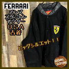 Ferrari Men&amp;#39;s Black Stadium Jacket Outerwear Blouson XL USA Vintage