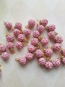 15mm fancy shamballa PINK crystal gem dress button sew on jewel rhinestone - Picture 1 of 1