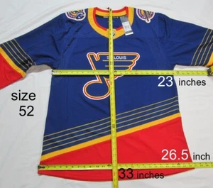 ST. LOUIS BLUES size 52 = Large ADIDAS RETRO Aeroready Authentic Hockey Jersey - Picture 1 of 9