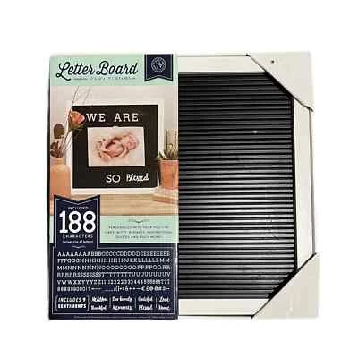 Letterboard With 188 Characters Frames Black And White 12x12-1.5". - Image 1 of 4
