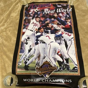 A Braves New World 1995 World Series Champions Costados Brothers Poster 35 X 23 - Picture 1 of 15