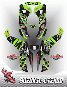 KAWASAKI KFX 400 SUZUKI z400 LTZ 400 QUADRACER SEMI CUSTOM GRAPHICS KIT ZETA4 - Picture 1 of 1