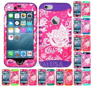 Para Apple iPhone 6 Plus | 6s Plus - Funda protectora híbrida KoolKase - Flor rosa 36 - Imagen 1 de 14