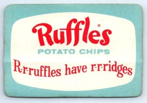 1950's Vintage RUFFLES POTATO CHIPS Window Decal ADVERTISING STICKER - Picture 1 of 1
