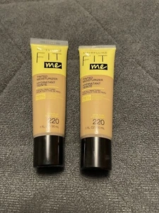 Maybelline Fit Me Tinted Moisturizer Natural Coverage 220 Natural Beige Set Of 2 - Picture 1 of 3
