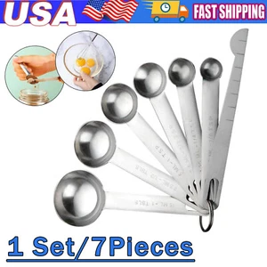 Stainless Measuring Steel 18/8 Spoons Set Cups and quality-01Piece Heavy Duty - Picture 1 of 13