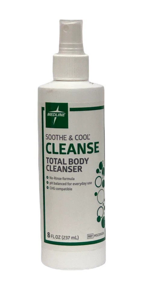 6 X Medline Soothe & Cool Cleanse Total Body Cleanser 8 Oz Each
