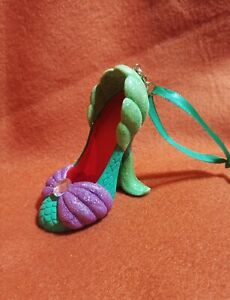 New Disney Parks Ariel Glitter Shoe Heel Christmas Ornament Little Mermaid