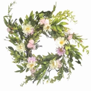 56 cm (22") Corona a molla avorio/rosa - Foto 1 di 1