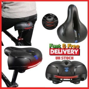 WIDE EXTRA COMFY BIKE BICYCLE GEL CRUISER COMFORT SPORTY SOFT PAD SADDLE SEAT UK - Picture 1 of 7