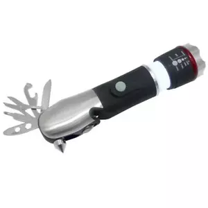 $34.95 Emergency Car Glass Break Hammer Seat Belt Cutter Multi-Tool Flashlight - Picture 1 of 12